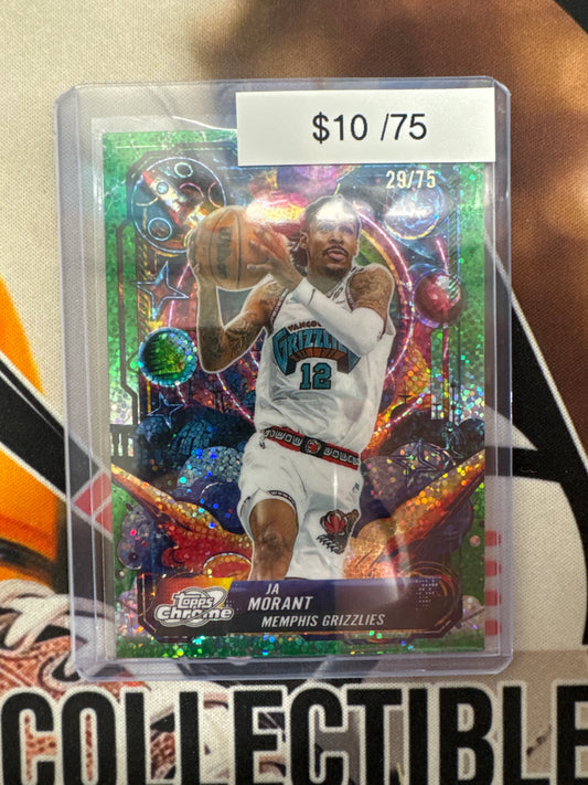 2026 Topps Chrome Cosmic NBA Ja Morant Propulsion Green Cosmic Dust /75