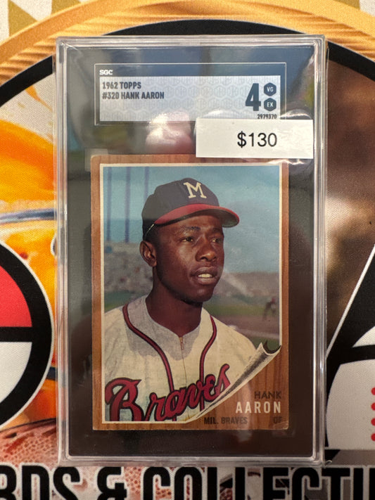 1962 Topps MLB Hank Aaron SGC 4