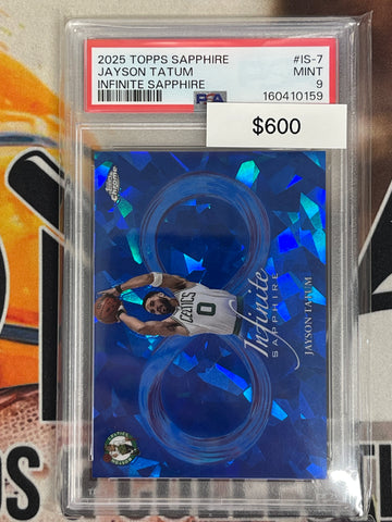 2025-26 Topps Chrome Sapphire Basketball Jayson Tatum Infinite Sapphire PSA 9