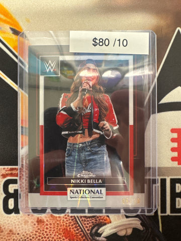2026 Topps Chrome WWE X The National Nikki Bella Black Raywave Refractor /10