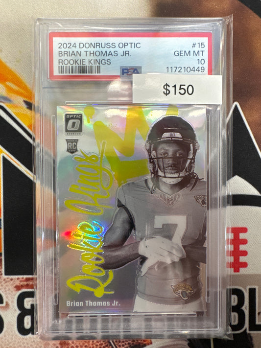2024 Panini Donruss Optic NFL Brian Thomas Jr. Rookie Kings PSA 10