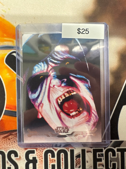 Topps Star Wars Stellar Signatures Emperor Palpatine By: Frank Kadar Stellar Art Card