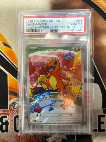 Pokémon Charmander MEP 038 Promo First Partner 30th Anniversary PSA 10