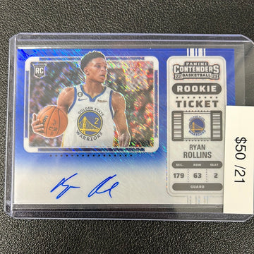 2022 Contenders Rookie Ticket Ryan Rollins /21 auto