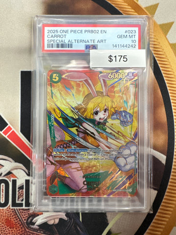 2025 One Piece PRB02 English Carrot OP08-023 Special Art Rare PSA 10