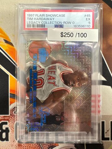 1997 Flair Showcase Basketball Tim Hardaway Legacy Collection Row 0 /100 PSA 5
