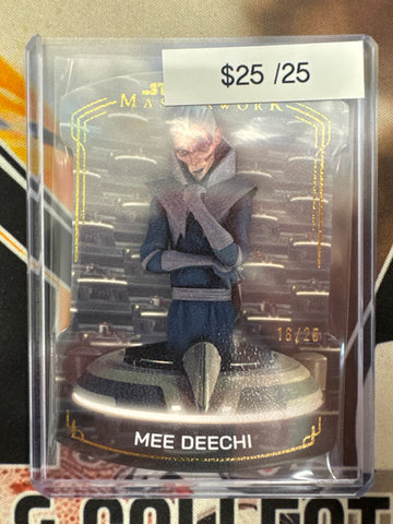 2025 Topps Star Wars Masterwork Mee Deechi Die-Cut Canvas Refractor /25