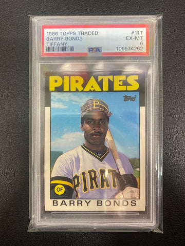 1986 Topps Traded Barry Bonds Tiffany Rookie PSA 6
