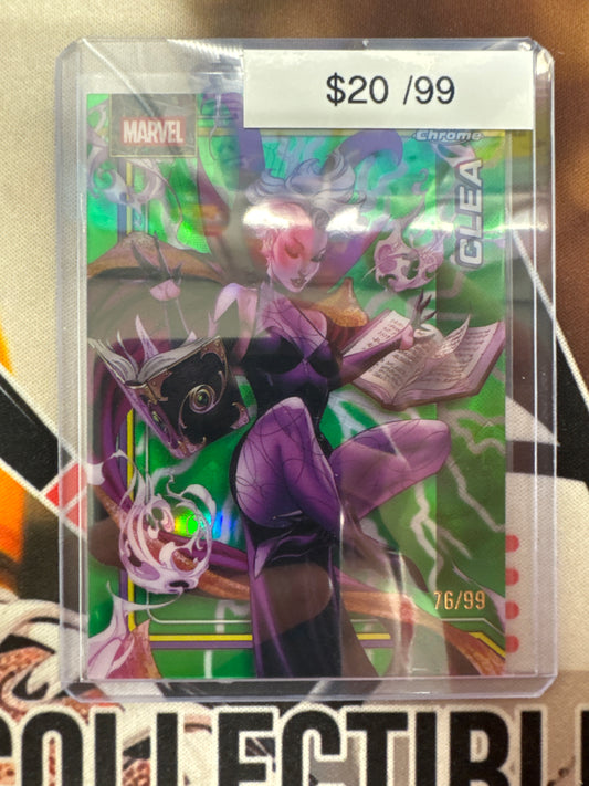 2026 Topps Chrome Marvel Clea Storm’s Lightning Green Refractor /99