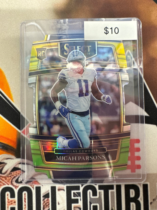 2021 Panini Select NFL Micah Parsons Rookie Die-Cut Tri-Color