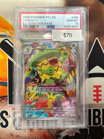 Pokémon Ludicolo 095/094 Phantasmal Flames Illustration Rare PSA 10
