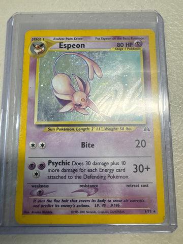 Pokémon Espeon holo Neo Discovery 1/75 DM
