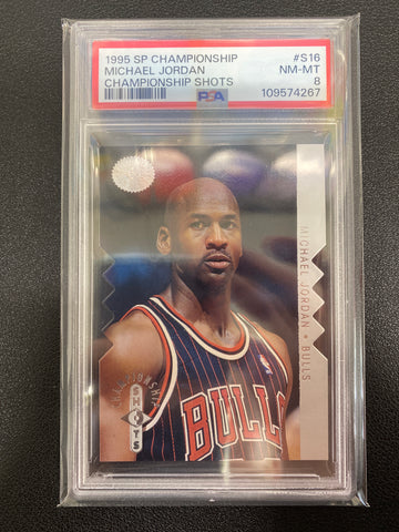 1995 Upper Deck SP Championship Michael Jordan Championship Shots Die-Cut PSA 8