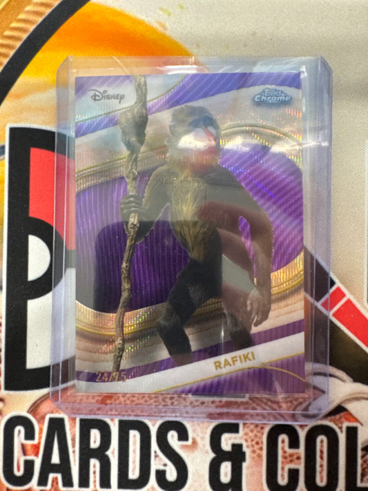 2025 Topps Chrome Disney Rafiki Purple Wave Refractor /75