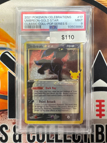 Pokemon Umbreon Gold Star 17/17 PSA 9