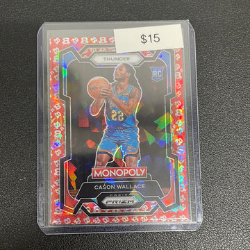 2023-24 NBA Prizm Monopoly Cason Wallace Free Parking Rookie