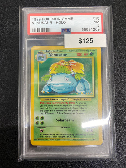 Pokémon Base Set Venusaur Holo 15/102 PSA 7