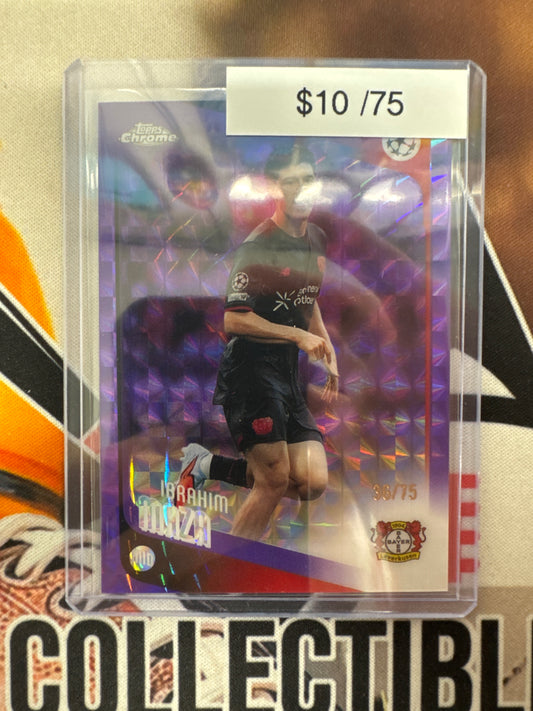 2026 Topps Chrome Champions League Ibrahim Maza Purple Geometric Refractor /75