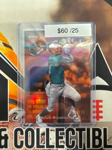 2025 Topps Finest MLB Julio Rodriguez Creators Orange Refractor /25