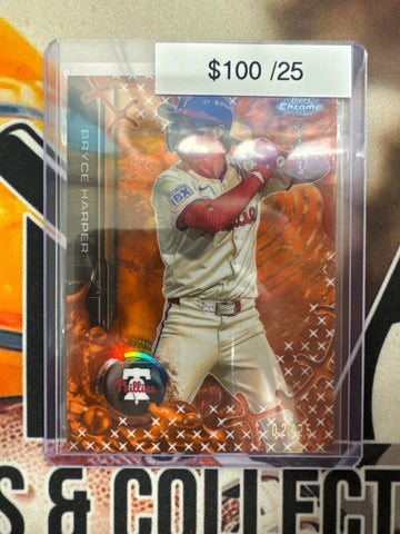 2026 Topps Chrome MLB X Cactus Jack Bryce Harper Orange Refractor /25