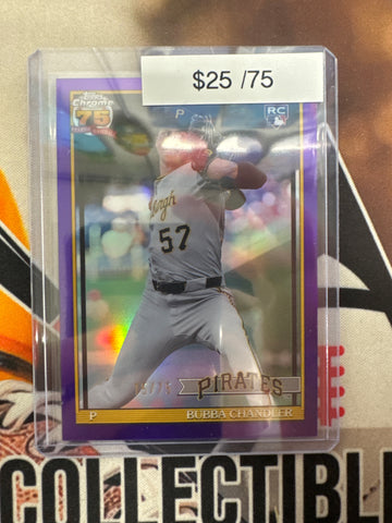 2025 Topps Chrome MLB Bubba Chandler Rookie 75th Edition Purple Refractor /75