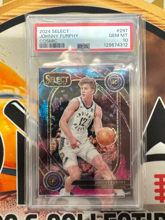 2024 Panini Select NBA Johnny Furphy Rookie Cosmic PSA 10