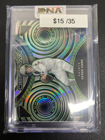 2023 Obsidian Derek Carr Green Flood Tunnel Vision /35 20