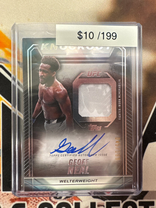 2024 Topps Knockout UFC Geoff Neal Patch Autograph Refractor /199