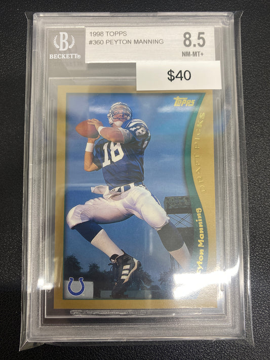 1998 Topps Peyton Manning Rookie BGS 8.5