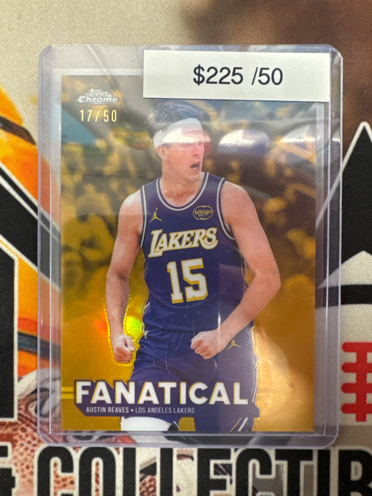 2026 Topps Chrome NBA Update Austin Reaves Fanatical SSP Gold Refractor /50