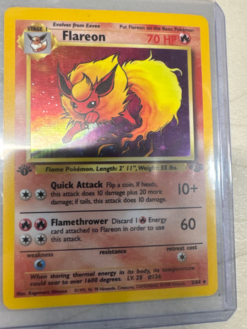 Pokémon Jungle Set Flareon Holo 1st edition 3/64 LP