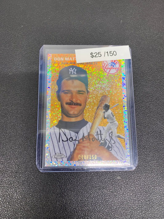 2023 MLB Topps Chrome Don Mattingly Speckle /150