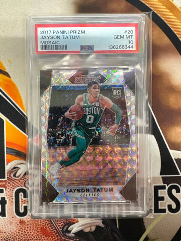2017 Panini Prizm NBA Jayson Tatum Rookie Mosaic PSA 10