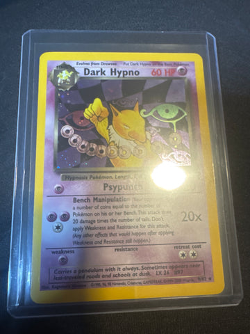 Pokémon Dark Hypno Team Rocket Holo 9/82 LP