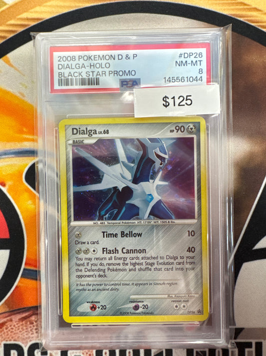 2008 Pokemon D & P Dialga Holo DP26 Black Star Promo PSA 8
