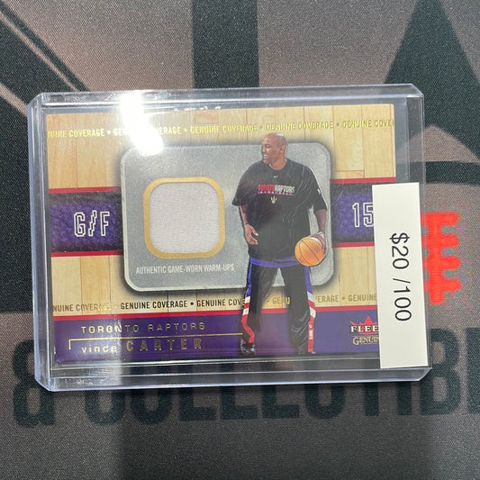 2002 NBA Vince Carter Fleer Genuine Coverage Patch /100