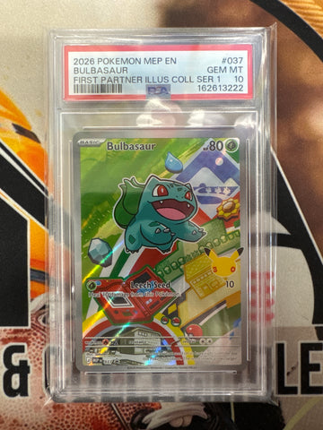 Pokémon Bulbasaur MEP 037 Promo First Partner 30th Anniversary PSA 10
