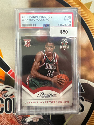 2013 Panini Prestige NBA Giannis Antetokounmpo Rookie PSA 9