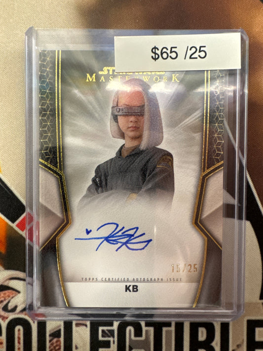 2025 Topps Star Wars Masterwork Kyriana Kratter As KB Autograph Canvas Refractor /25