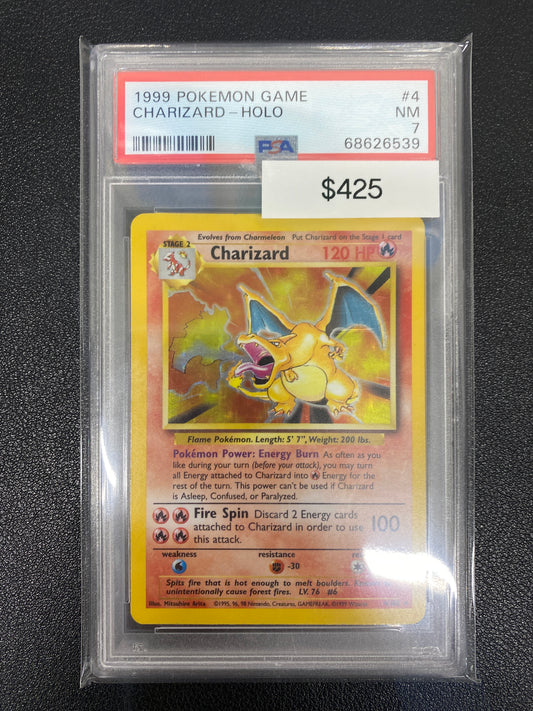 Pokémon Base Set Charizard Holo 4/102 PSA 7