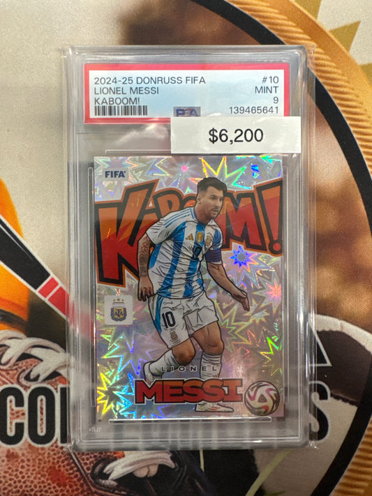 2024-25 Panini Donruss Fifa Lionel Messi Kaboom! PSA 9