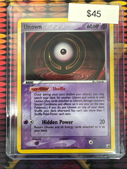 Pokémon Unown Holo Unseen Forces O/28