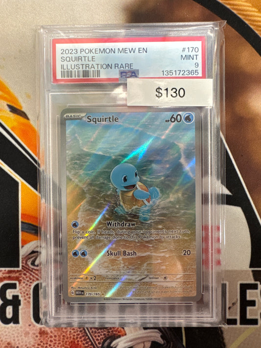 Pokemon Squirtle 170/165 PSA 9