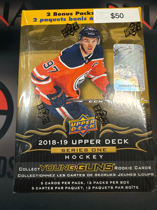 2018-19 Upper Deck Series One 1 NHL blaster