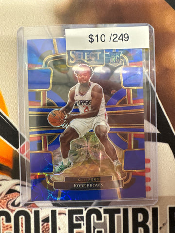 2023-24 Panini Select NBA Kobe Brown Rookie Blue Scope Prizm /249
