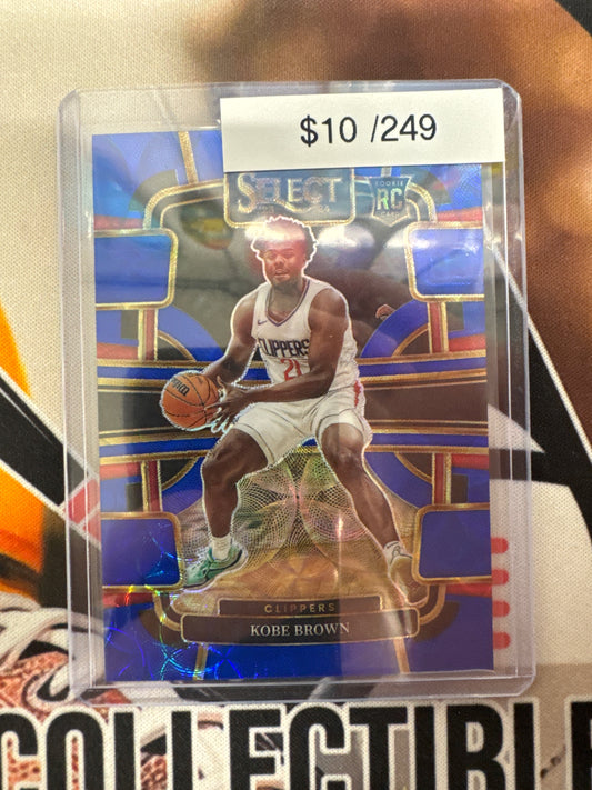 2023-24 Panini Select NBA Kobe Brown Rookie Blue Scope Prizm /249