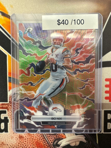 2026 Topps Resurgence NFL Bo Nix Toe-Dye Refractor /100