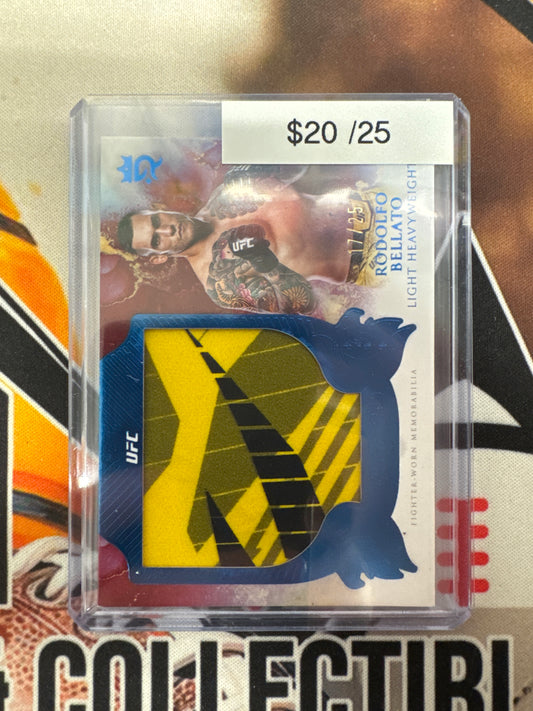 2025 Topps Royalty UFC Rodolfo Bellato Rookie Jumbo Relics Blue Refractor /25