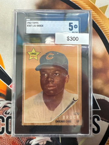 1962 Topps MLB Lou Brock SGC 5