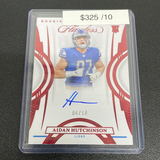 2022 Panini Flawless Aidan Hutchinson Rookie Auto /10